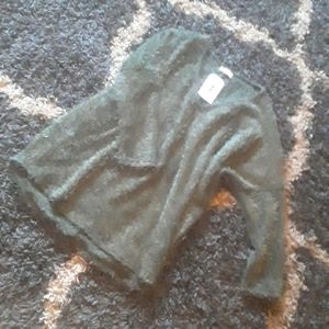 Feathered Long Sleeve Dolman- Olive